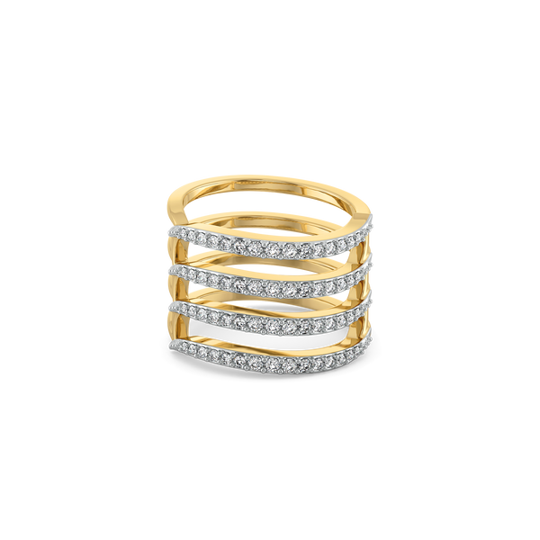 Lukson Quatre RowLab Grown Diamond Cocktail Ring