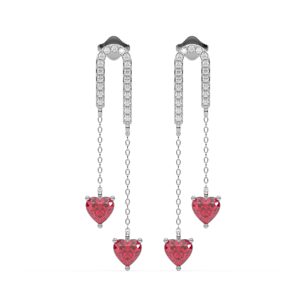 Lukson lab grown diamond radiant earrings