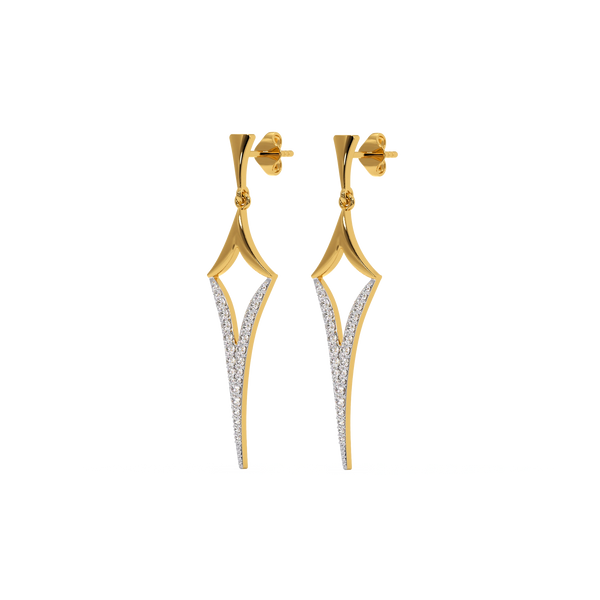 Lukson Rebel Drop 18kt Gold Vermeil Lab Grown Diamond Earrings for Women Online
