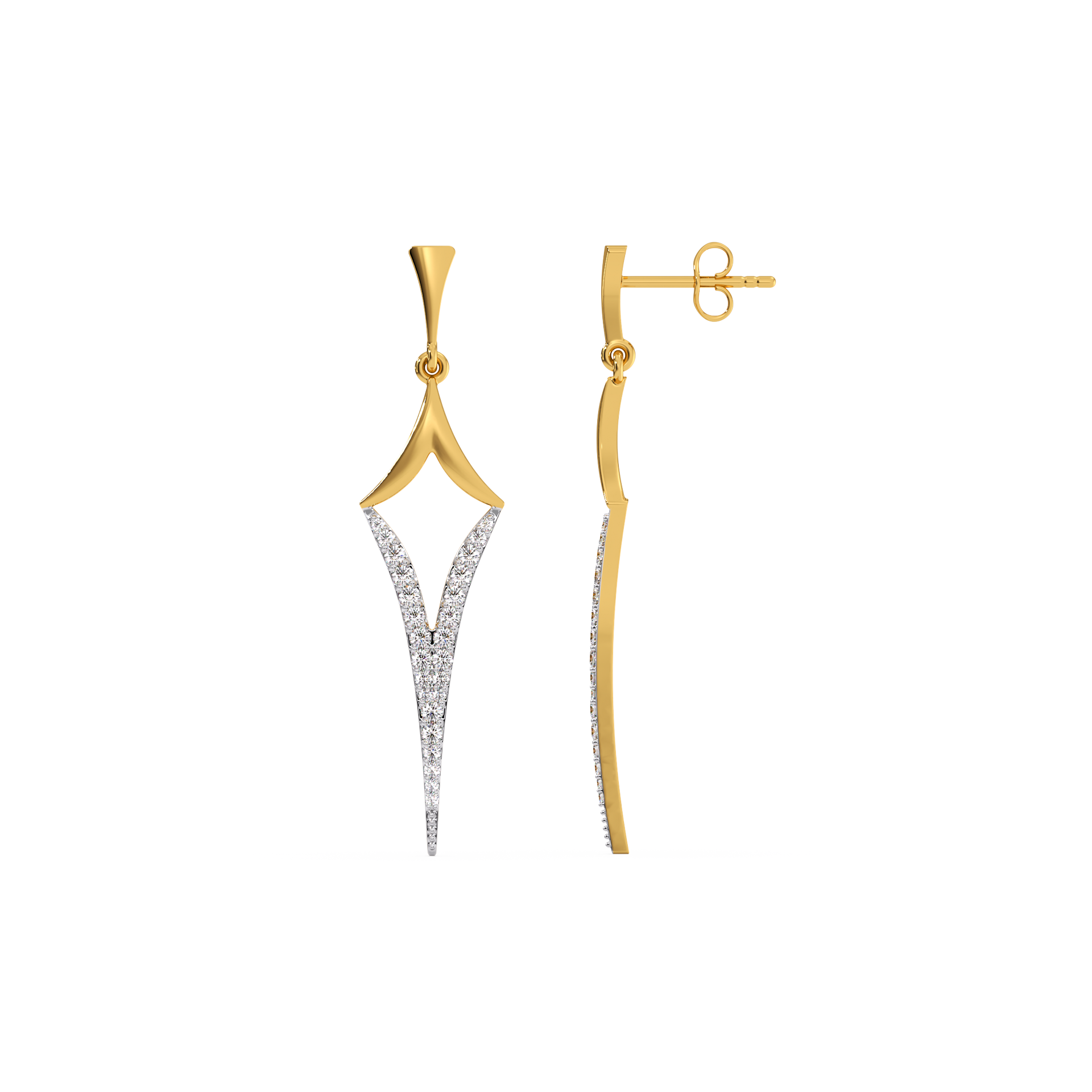 Rebel Drop - 18kt Gold Vermeil Lab Grown Diamond Earrings