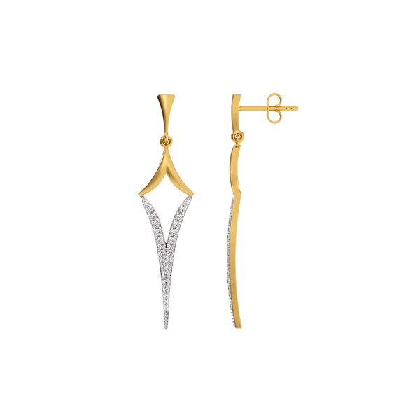 Lukson Rebel Drop 18kt Gold Vermeil Lab Grown Diamond Earrings for Women