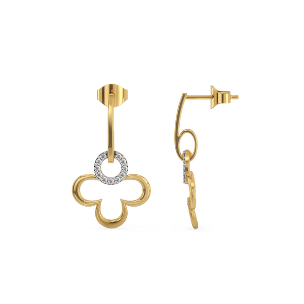 Lukson Lucky Bloom Lab Diamond Drop Earrings