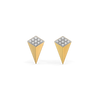 Sculpted Edge Studs Lab Grown Diamond Earrings - Lukson