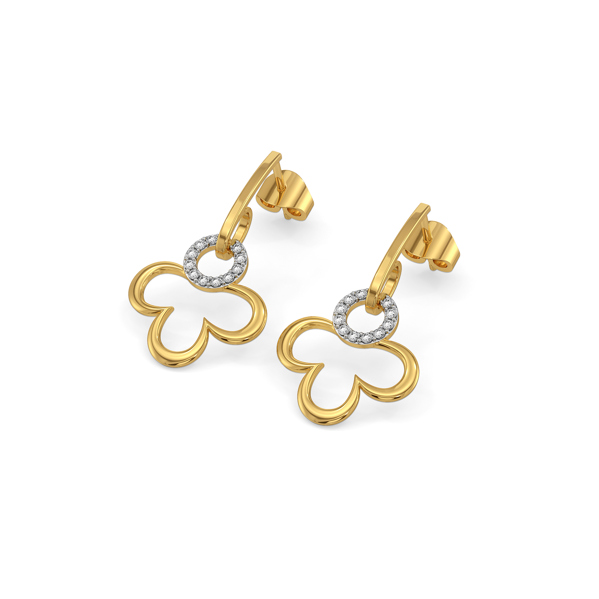 Lucky Bloom Drops - Lab Diamond Earrings