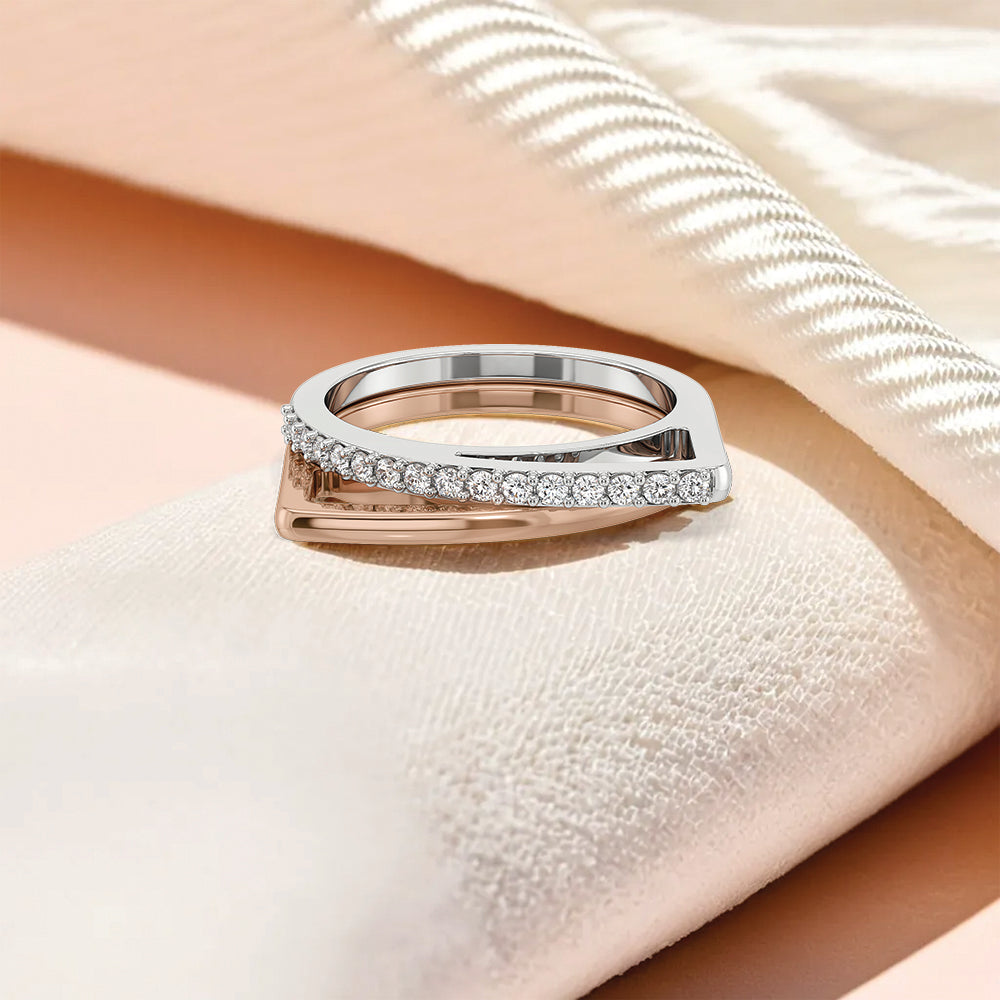 Rosé All Day Stack Ring-18kt Rose Gold Vermeil Lab Grown Diamond Ring