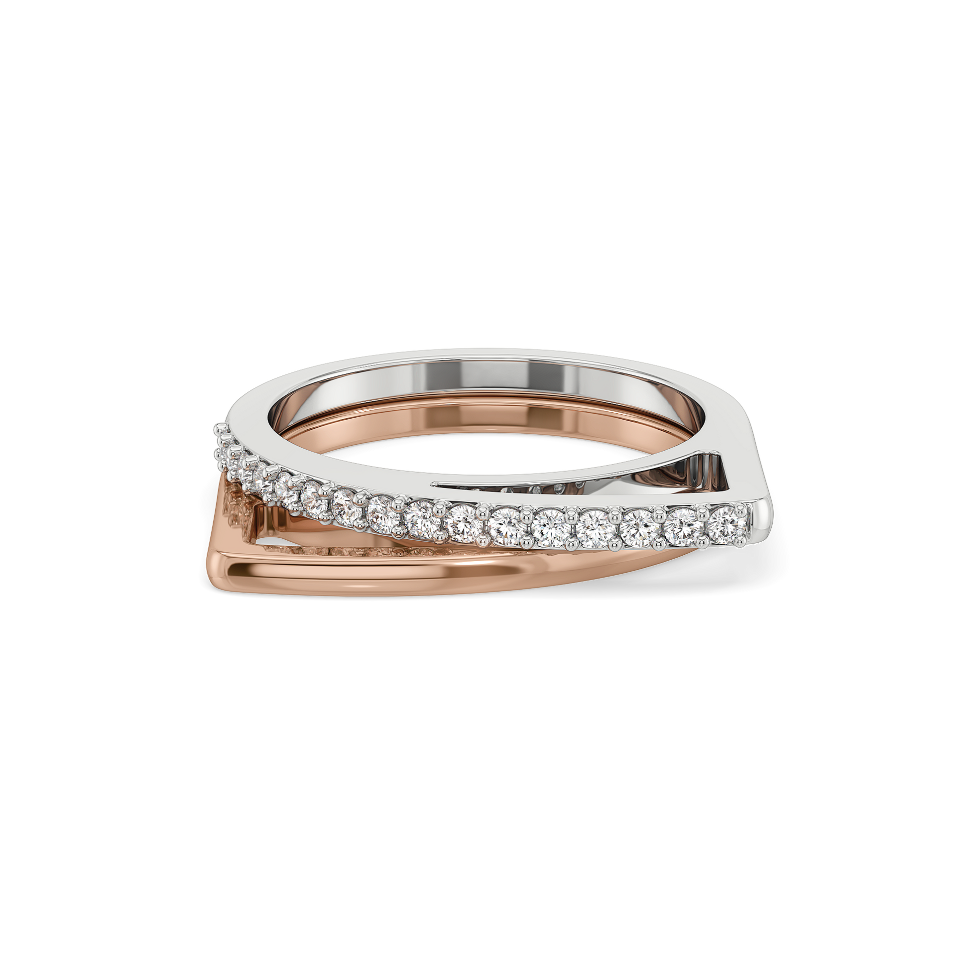 Rosé All Day Stack Ring-18kt Rose Gold Vermeil Lab Grown Diamond Ring
