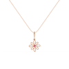 Lukson Elegance Ruby Blossom Lab Grown Diamonds Necklace