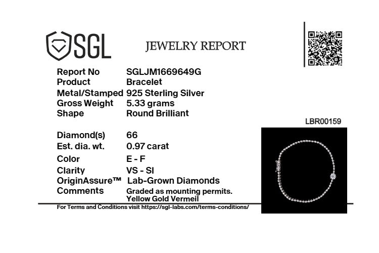 Luminous Charm - Lab Diamond Solitaire Bracelet