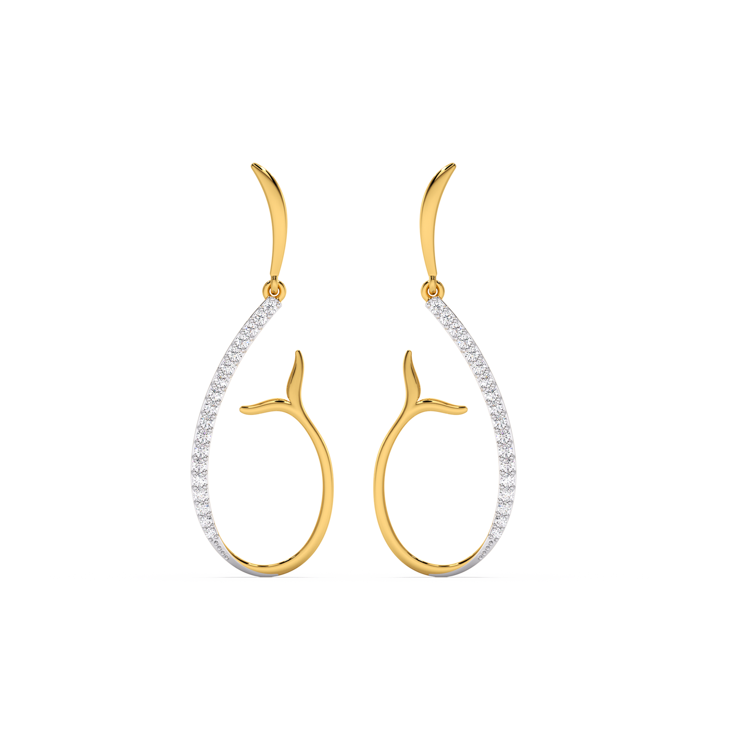 Sirens's Whisper Drop - 18kt Gold Vermeil Lab Grown Diamond Earrings