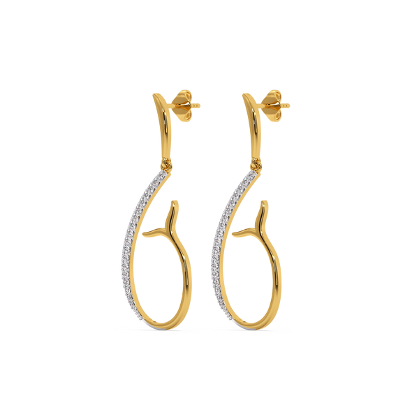 Lab grown diamond statement drops earrings - Lukson