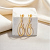 Lab grown diamond gold earrings - Lukson
