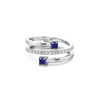 Spiral Blue Sapphire Lab Grown Diamond Cocktail Ring in India