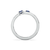 Spiral Blue Sapphire Lab Grown Diamond Cocktail Ring for Women