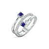 Spiral Blue Sapphire Lab Grown Diamond Cocktail Ring