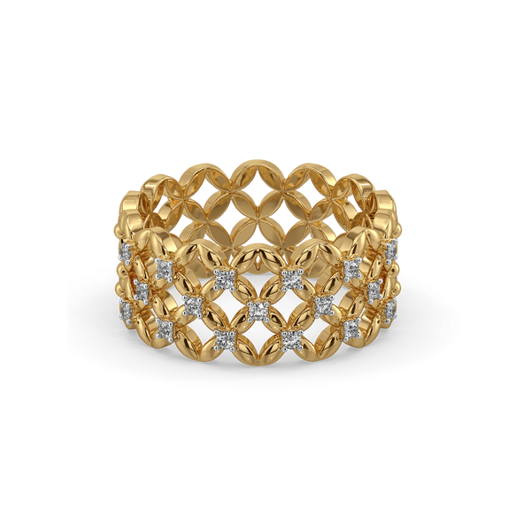 Lukson Twilight Cocktail Ring 18k Gold Vermeil Lab Grown Diamond Ring Online in India