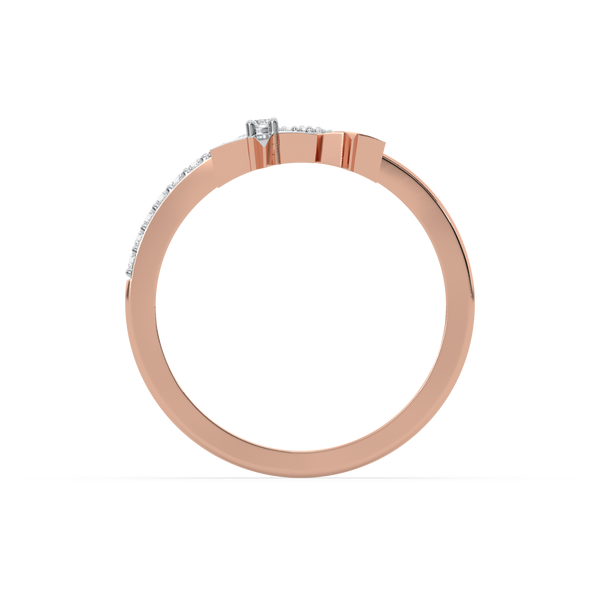 Twinkle Twist Fashion Ring-18kt Rose Gold Vermeil Lab Grown Diamond