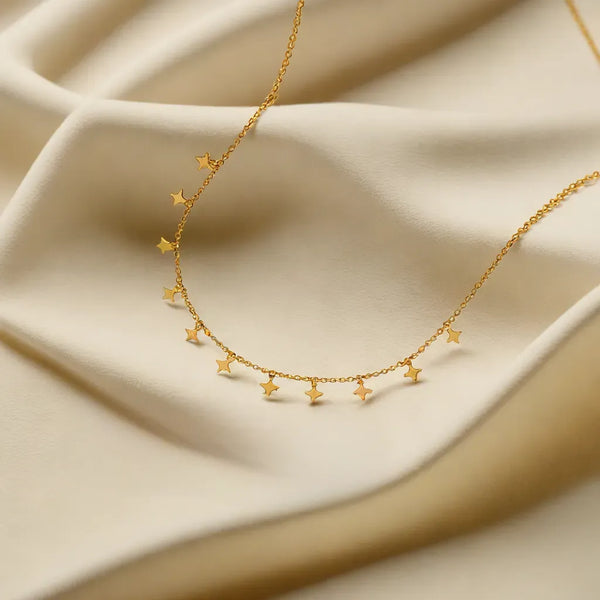 LuksonTwinkling Star Lab Grown Diamond Charm Necklace