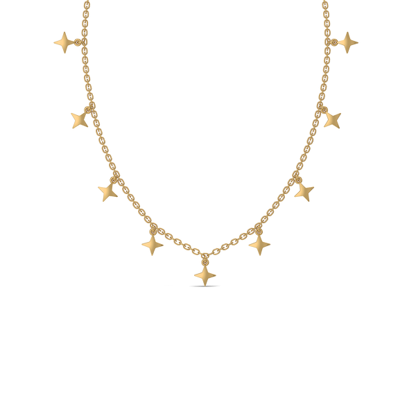 Twinkling Star Lab Grown Diamond Charm Necklace Online - Lukson