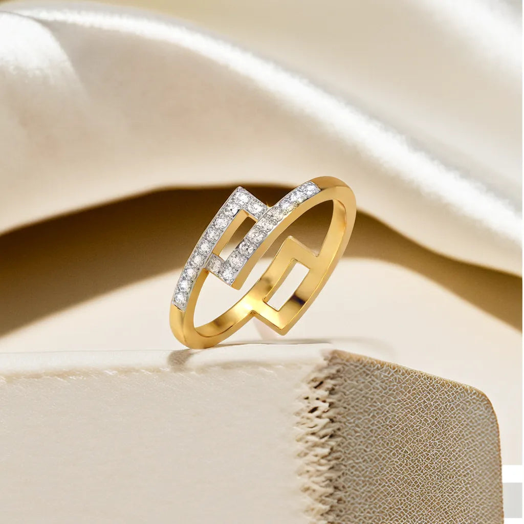 Urban Edge-18kt Gold Vermeil Lab Grown Diamond Ring
