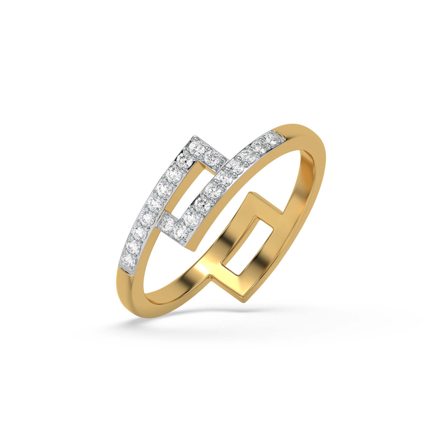 Urban Edge-18kt Gold Vermeil Lab Grown Diamond Ring