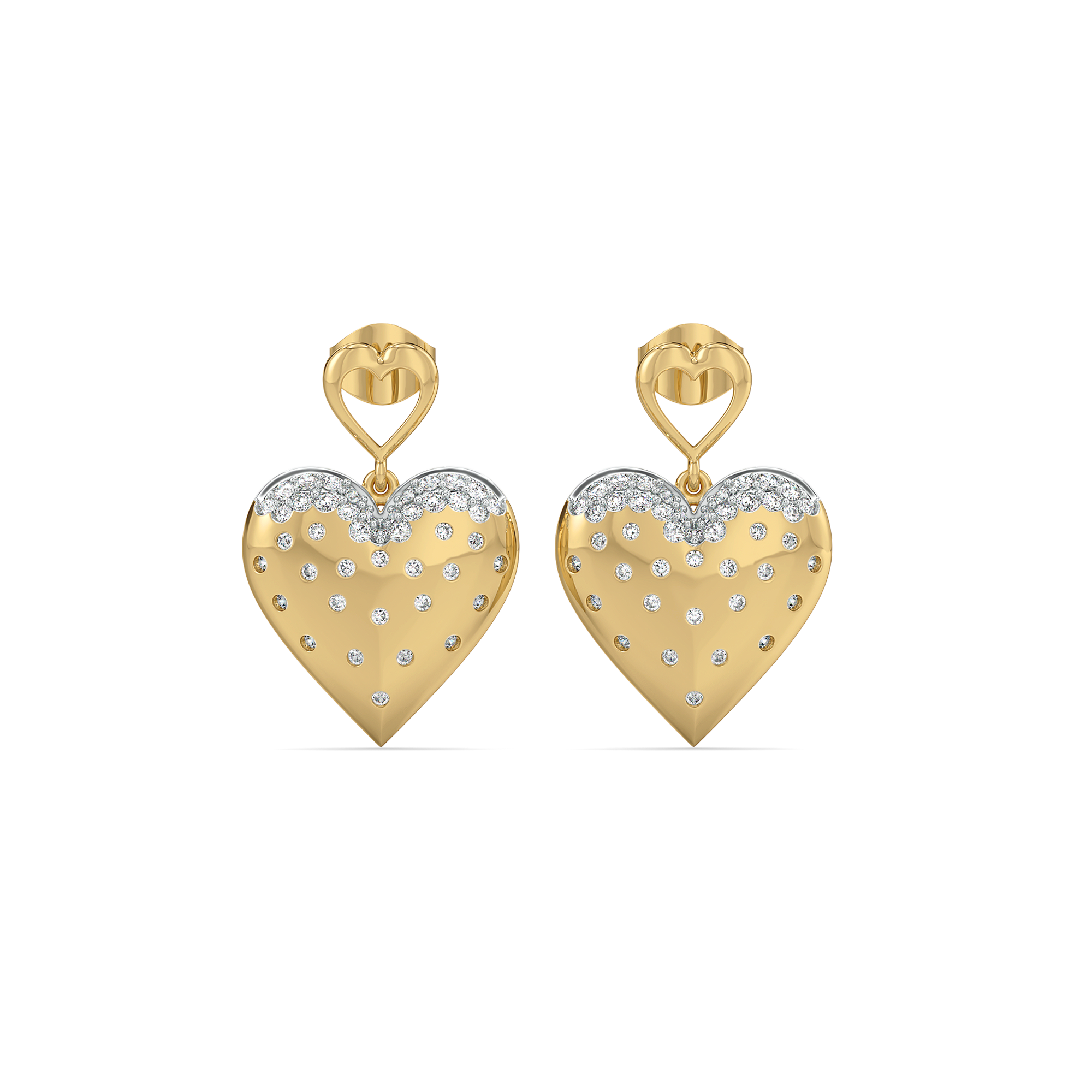 Promise Heart - Lab Diamond Drop Earrings