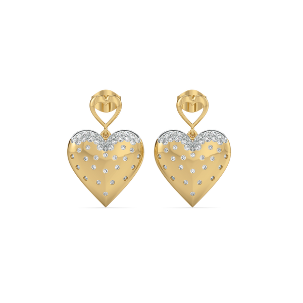 Promise Heart Lab Diamond Drop Earrings