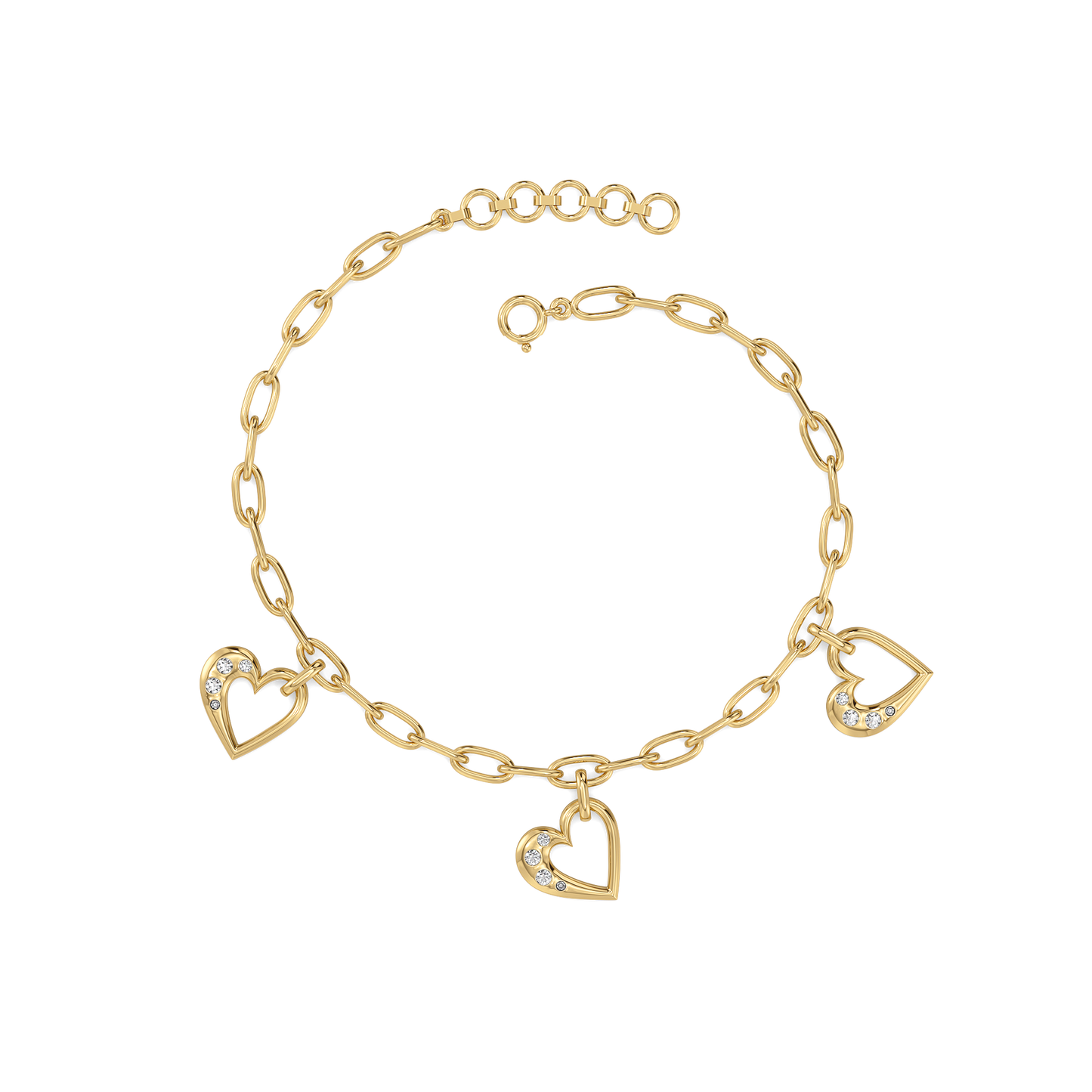 Hearts Unfold Charm Bracelet