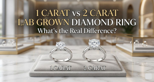 1 Carat vs 2 Carat Lab Grown Diamond Ring: What's the Real Difference?