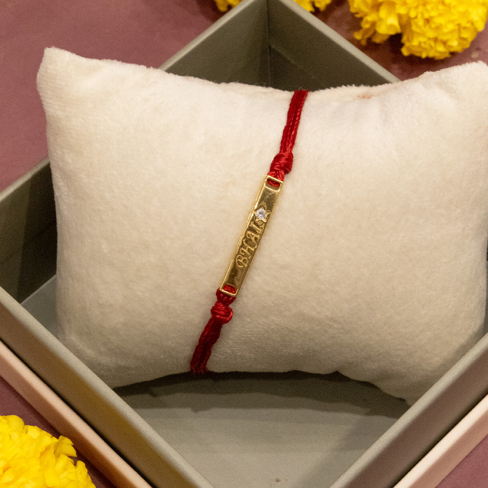 Forever My Bhai - Lab Diamond Men's Rakhi