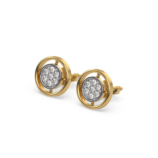 Radiant Halo Stud Earrings