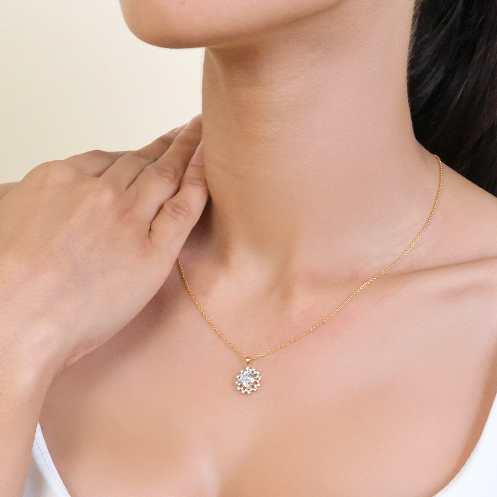Day bloom - Lab Diamond Solitaire Necklace