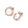 Lukson Star Rose Lab Grown Diamond Hoop Earrings