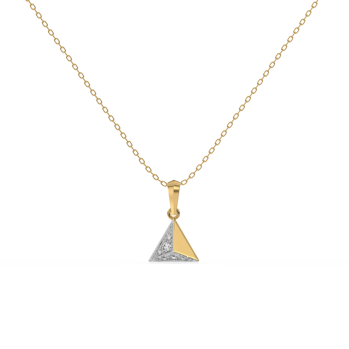 Prism Point Pendant - 18kt Gold Vermeil Lab Grown Diamond Necklace