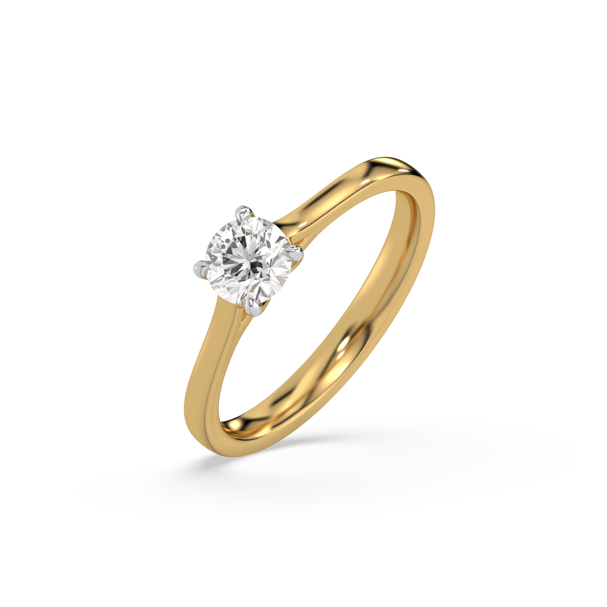 Classic Solitaire Ring - 18kt Gold Vermeil Lab Grown Diamond