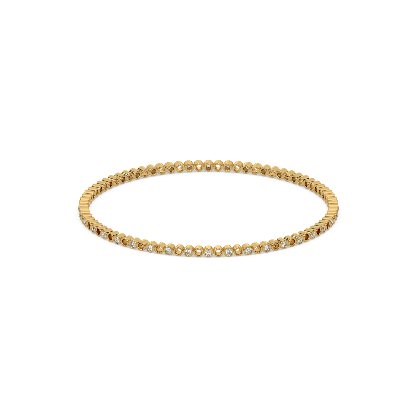 Beaded Lab Diamond Bangle