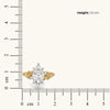 Ethereal Solitaire Lab Diamond Engagement Ring -Dimension measure on scale