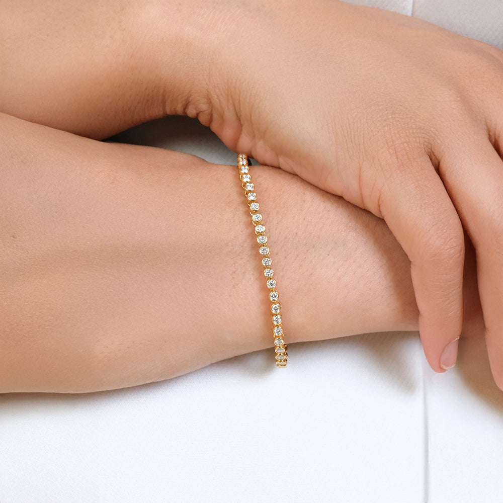 Rain-Dance - Lab Diamond Tennis Bracelet