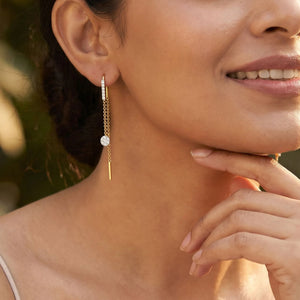 Floating - Lab Diamond Sui Dhaga Earrings
