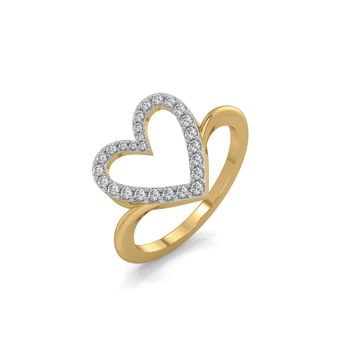 Everlasting Journey Heart Ring - 18kt Gold Vermeil Lab Grown Diamond