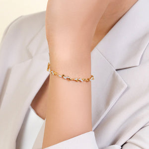 Whispering Leaf - Lab Diamond Tennis Bracelet