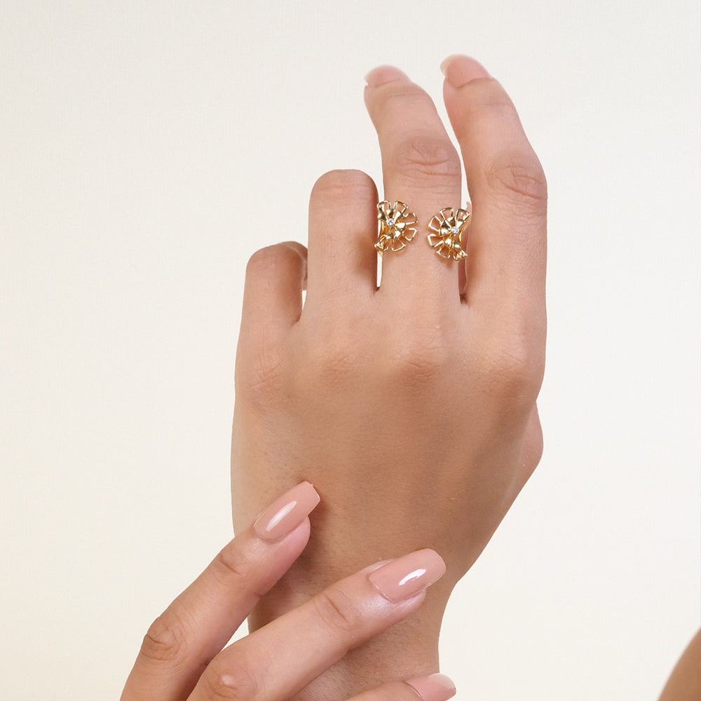 Golden Edge - Lab Diamond Open-Top Ring