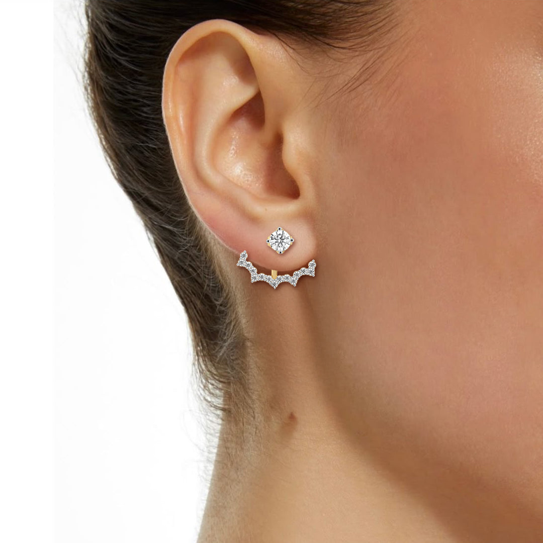 Front & Beyond – Lab Diamonds Dual-Wear Earrings