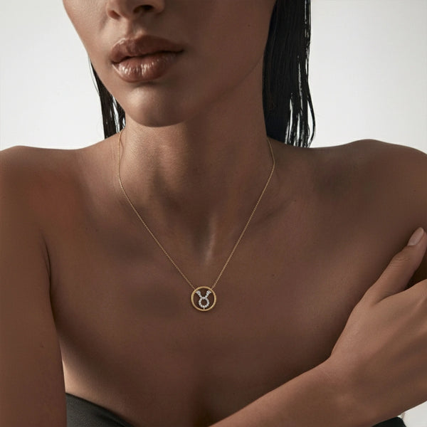 Lukson Taurus Glow Lab Grown Diamond Necklace in India