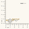 Golden Arch Marquise - Pure Gold Lab Diamond Bridal Ring Set