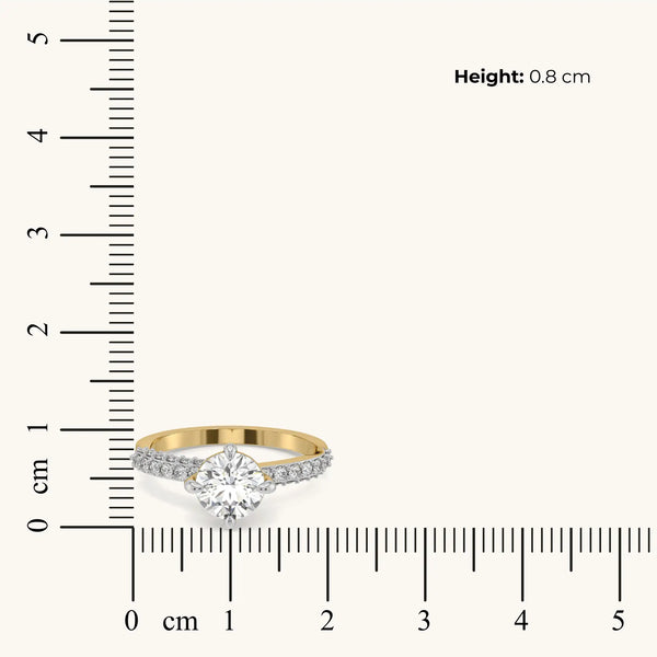 The Dual Path - Pure Gold Lab Diamond Engagement Ring