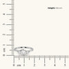 Minimalist Trio Pure Gold Lab Diamond Promise Ring Measurement Guide