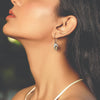 Lukson lab grown diamond gold drop earrings