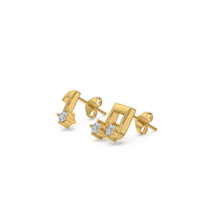 Harmony Beam - Lab Diamond Stud Earrings