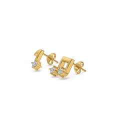 Harmony Beam - Lab Diamond Stud Earrings