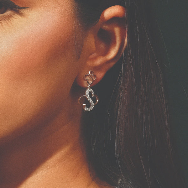 Clover S-Drops  Lab Grown Diamond Earrings - Lukson 